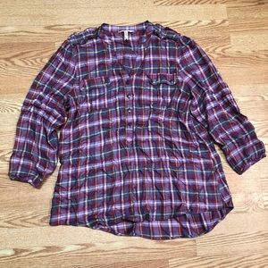 Super cute purple plaid MJ tunic
